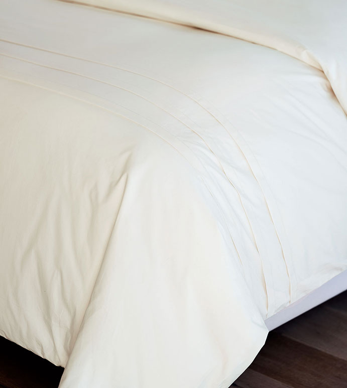 Vail Percale Duvet Cover In Ivory