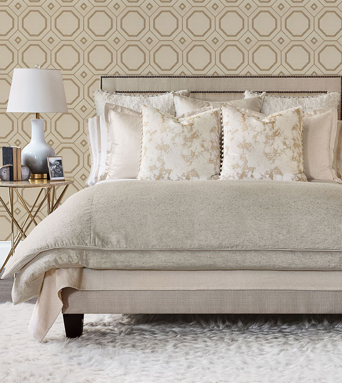 Marceau Gold Dotted Duvet Cover