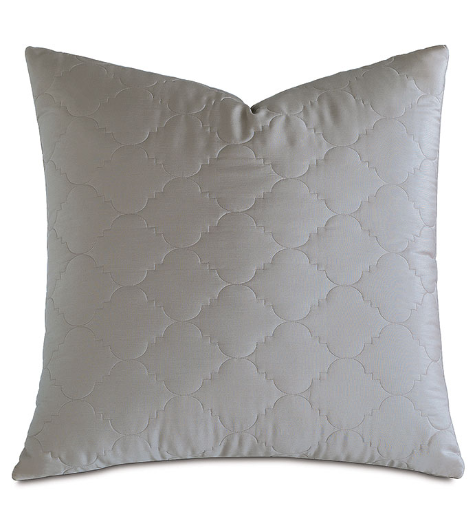 Viola Quilted Euro Sham in Dove