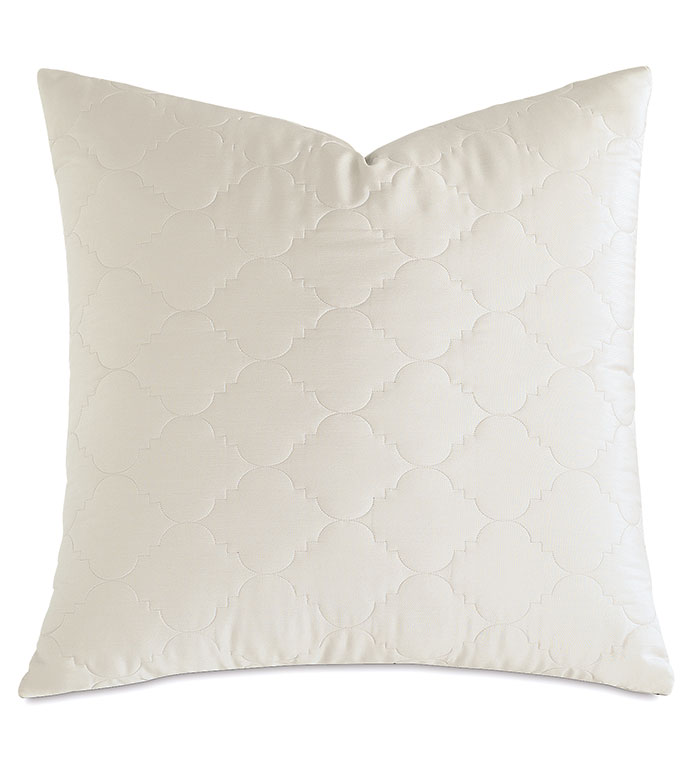 Viola Quilted Euro Sham in Ivory