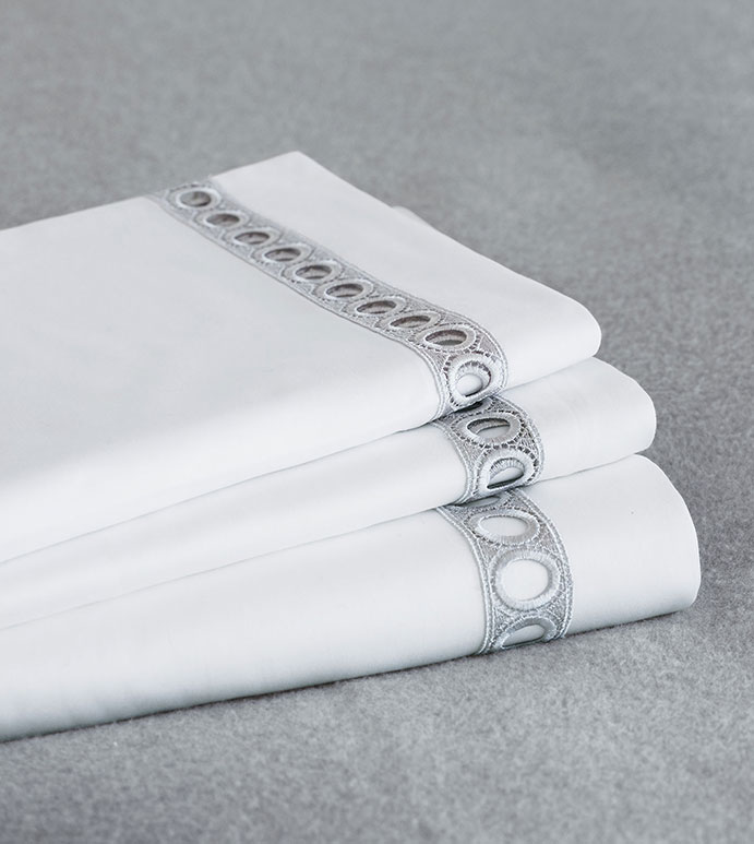 Celine Lace Flat Sheet in Silver