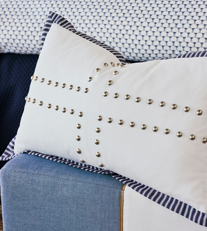 Halprin Nailheads Decorative Pillow