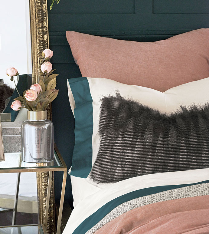 Indochine Faux Fur Decorative Pillow