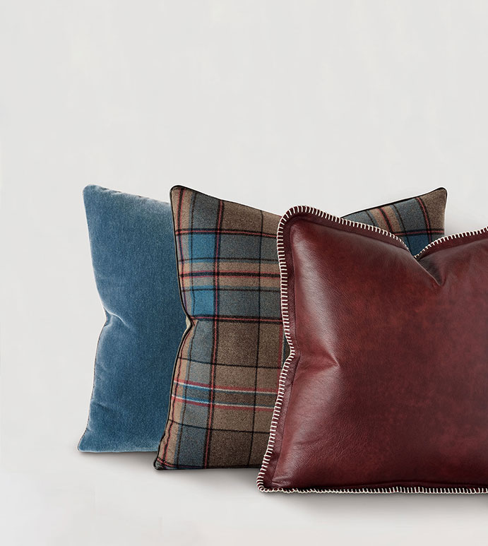 Kilbourn Leather Decorative Pillow