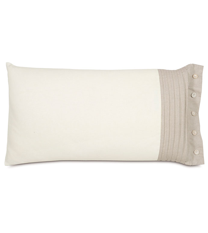 Maritime Pleated Right King Sham In Ivory