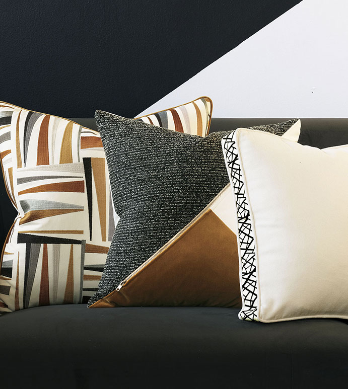 Medara Color Block Decorative Pillow