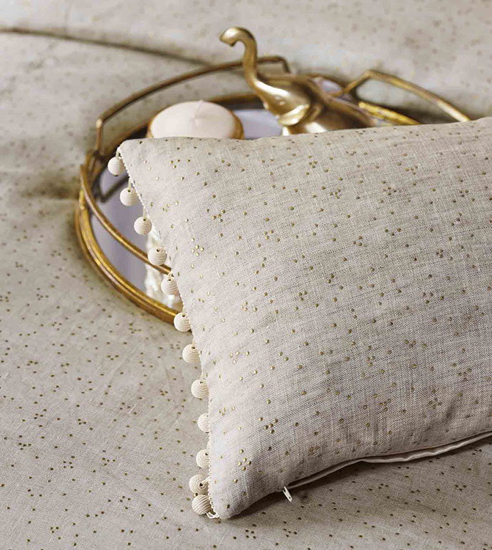 Marceau Gold Dotted Decorative Pillow