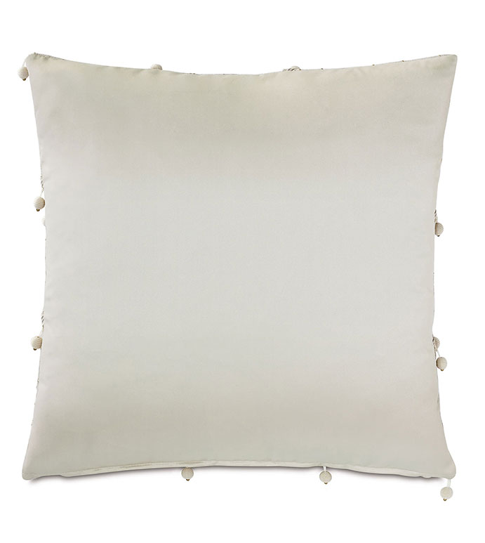 Marceau Diagonal Ball Trim Decorative Pillow
