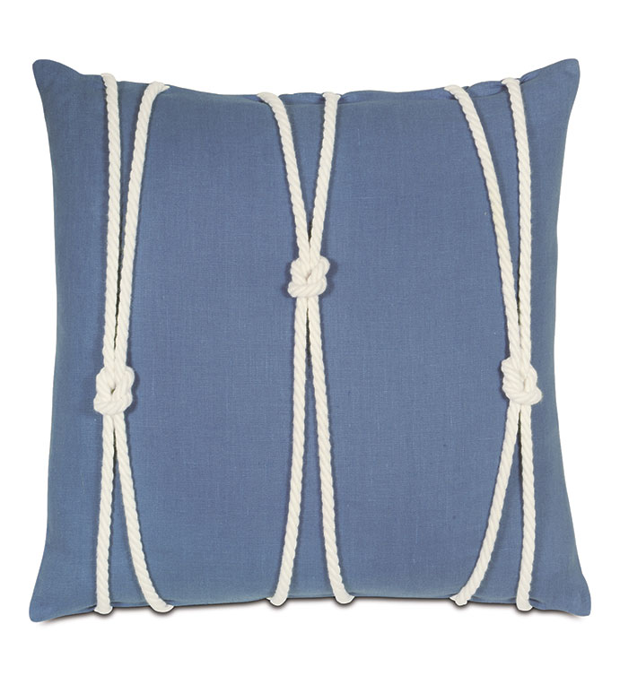 Maritime Knot Accent Pillow In Blue