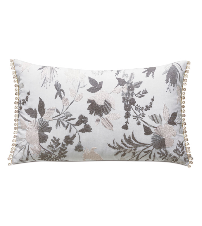Naomi Beaded Accent Pillow In Lilac