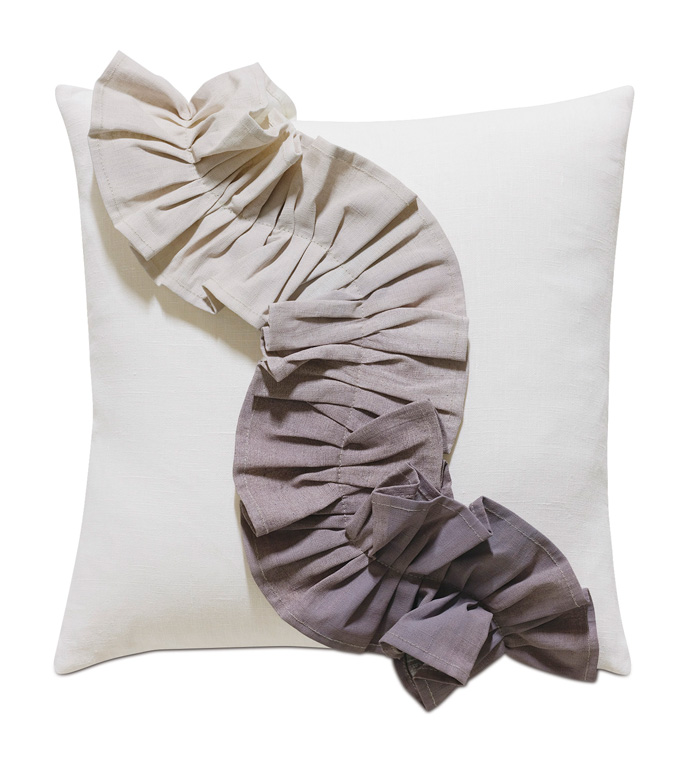 Naomi Pleated Accent Pillow In Purple