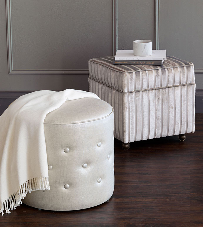 Reflection Frost Tufted Ottoman