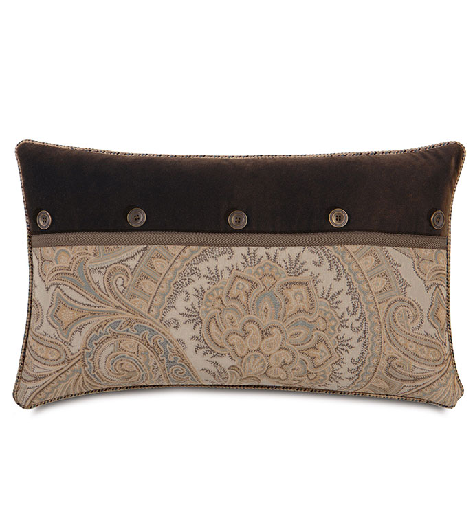 Powell Button Accented Decorative Pillow
