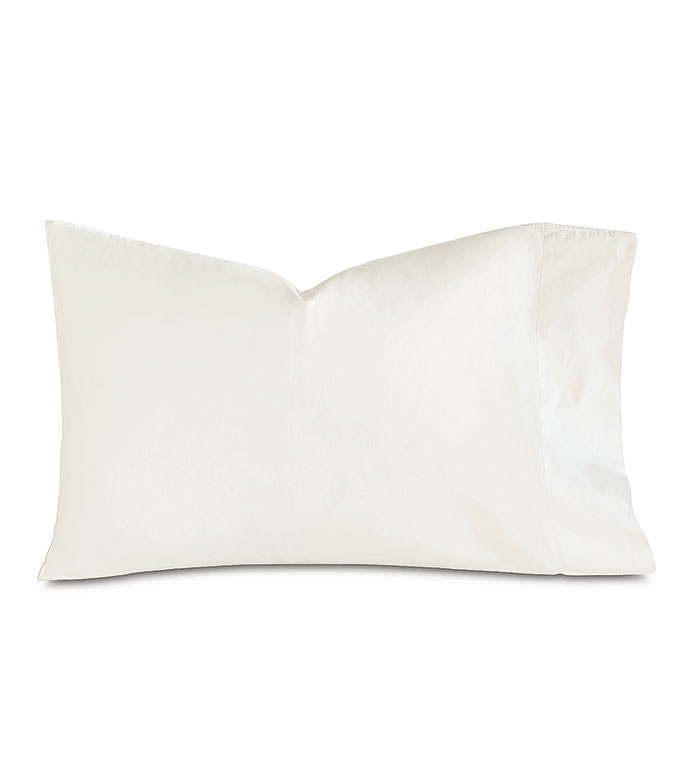 Roma Sateen Pillowcase in Ivory