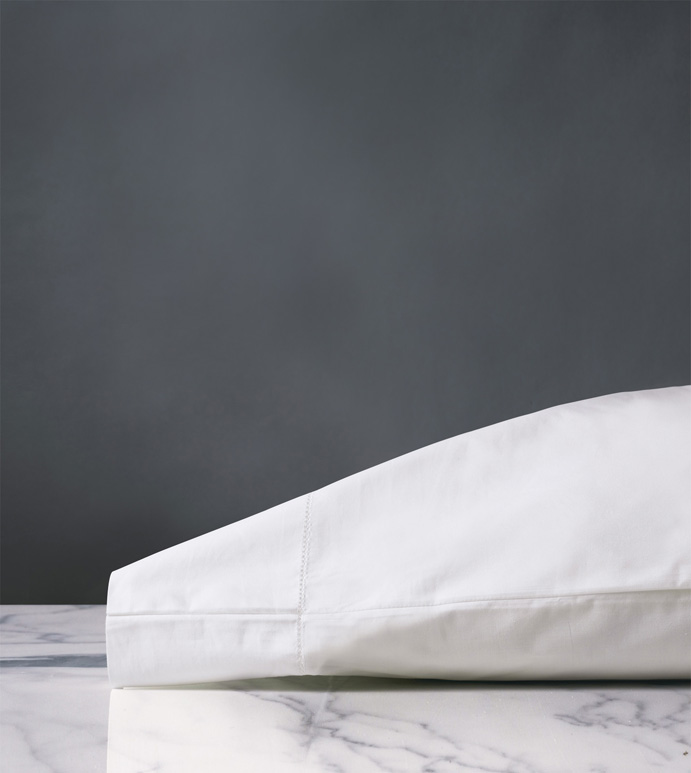 Gianna Hemstitch Pillowcase in White