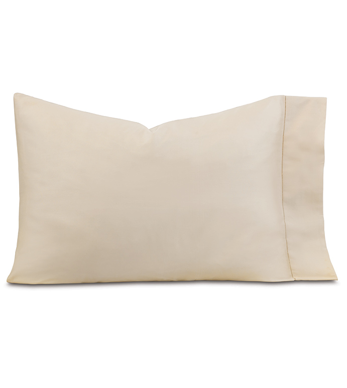 Deluca Sateen Pillowcase in Almond