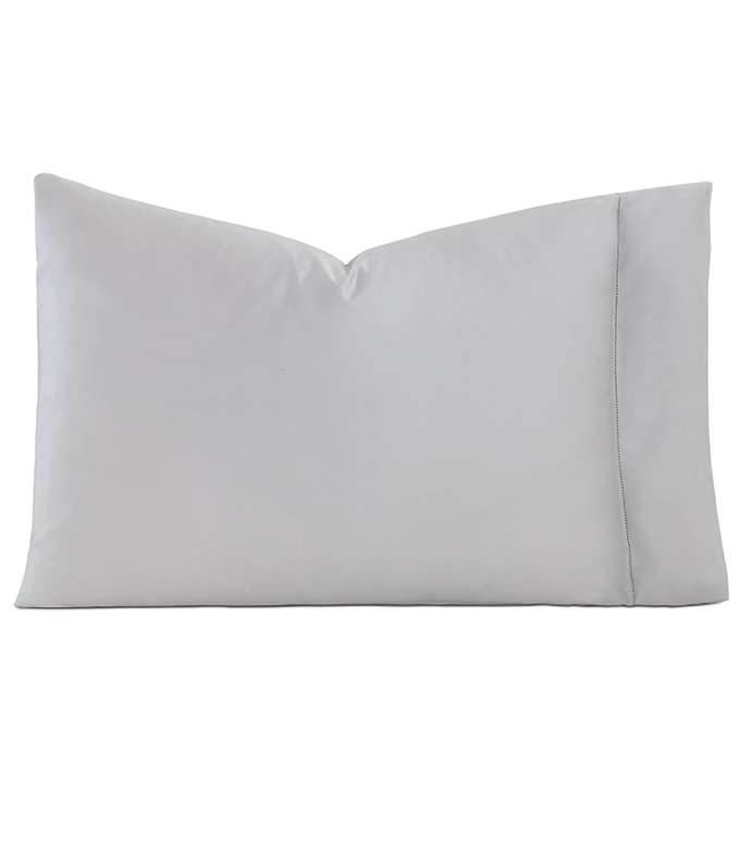Deluca Sateen Pillowcase in Silver