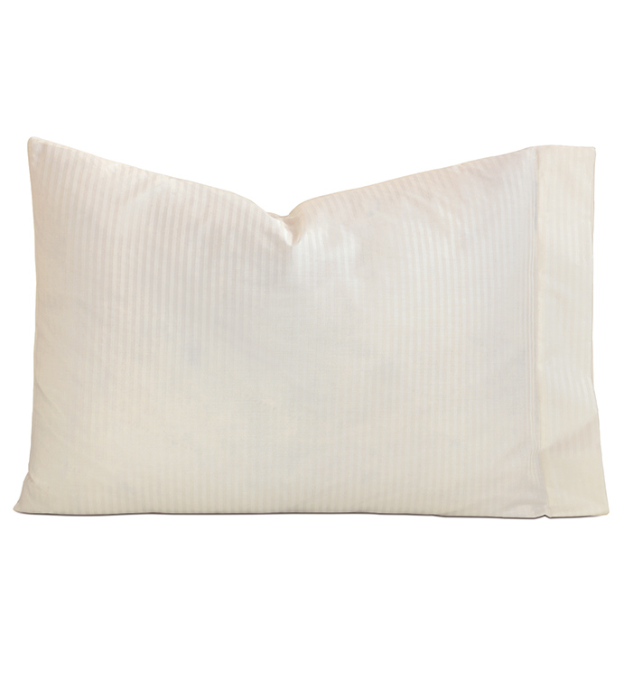 Emilio Jacquard Stripe Pillowcases in Ivory