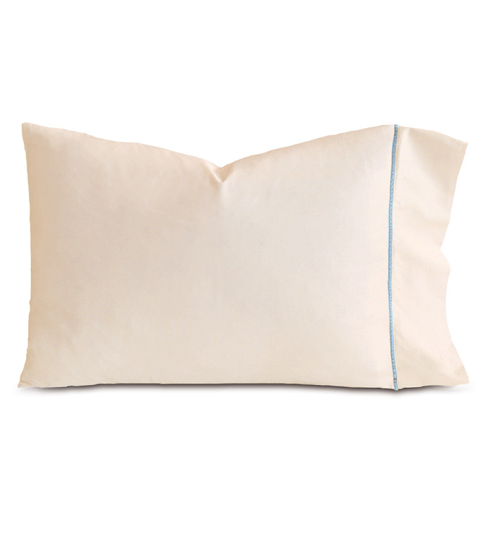 Linea Ecru/Azure Pillowcase