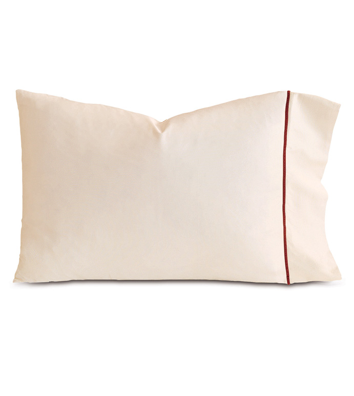 Linea Ecru/Shiraz Pillowcase