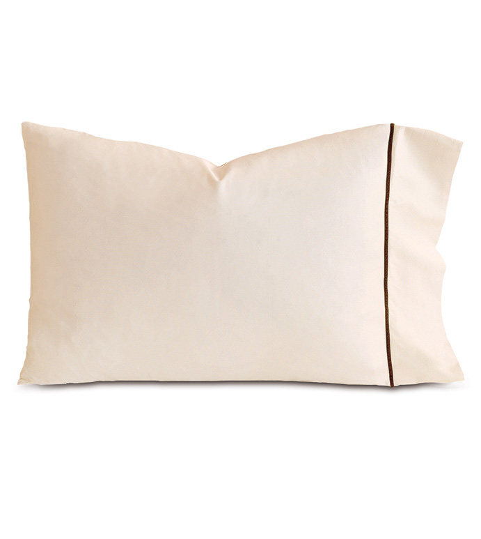 Linea Ecru/Walnut Pillowcase