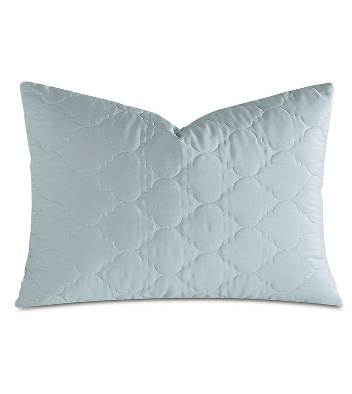 Viola Quilted Queen Sham in Sea