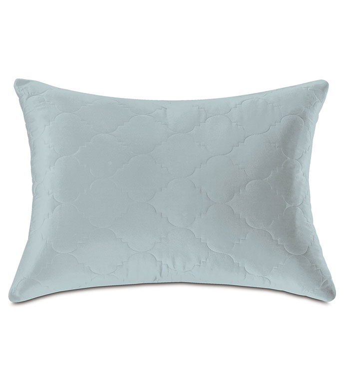 Viola Quilted Queen Sham in Sea