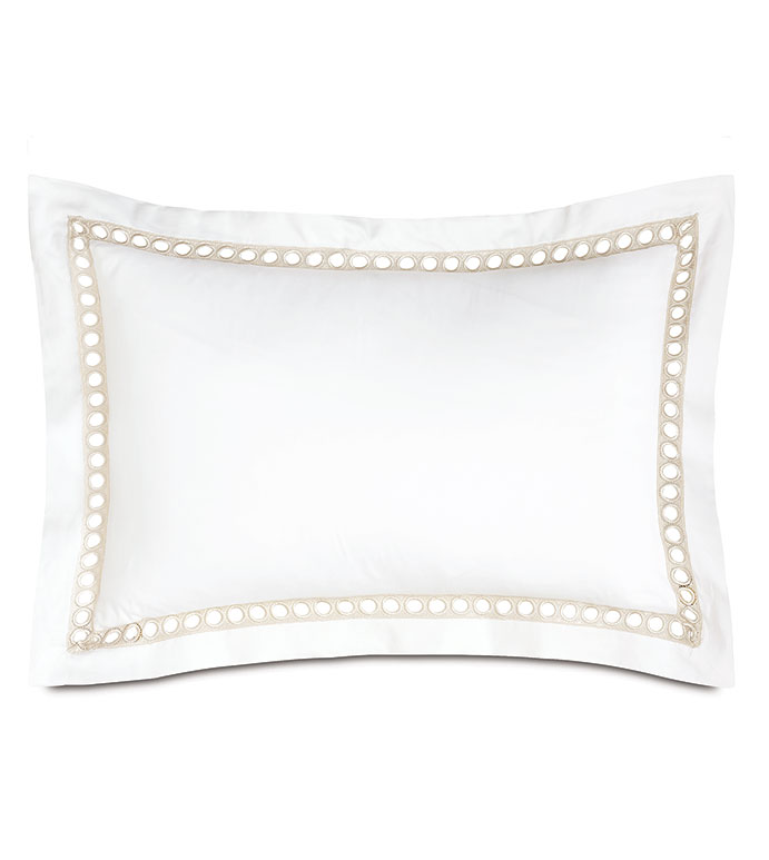 Celine Lace Queen Sham in Champagne