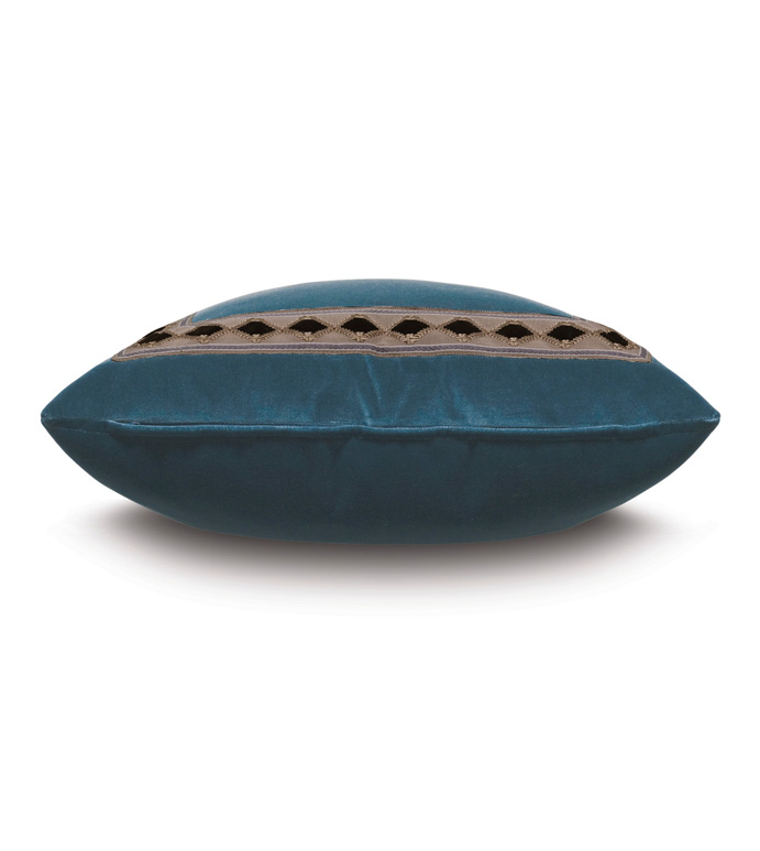 Rudy Border Accent Pillow In Blue