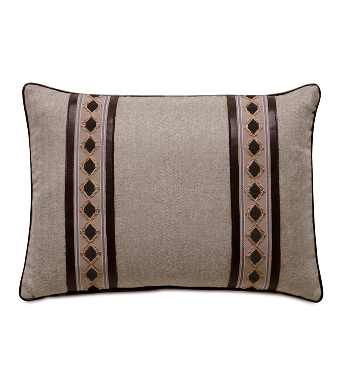 Rudy Border Accent Pillow In Neutral