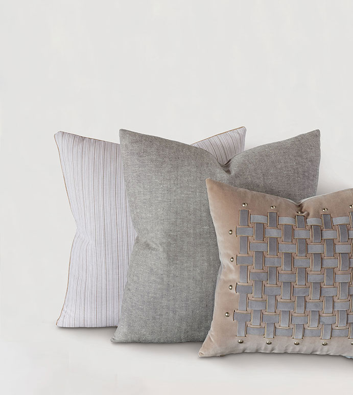 Safford Basketweave Decorative Pillow