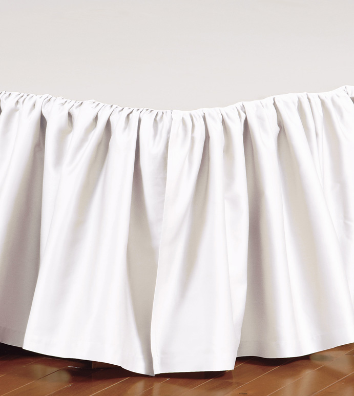 Fresco Classic White Ruffled Bed Skirt