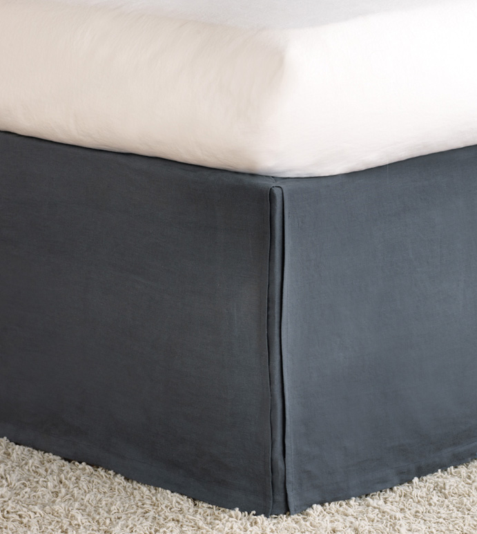 Shiloh Charcoal Pleated Bed Skirt