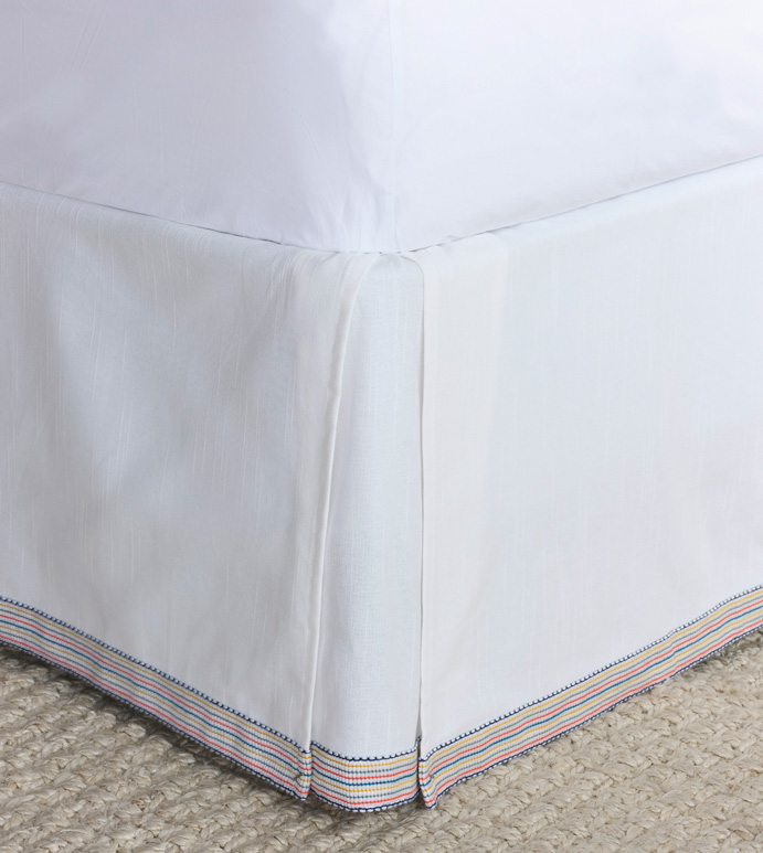 Paloma Pleated Bed Skirt In White
