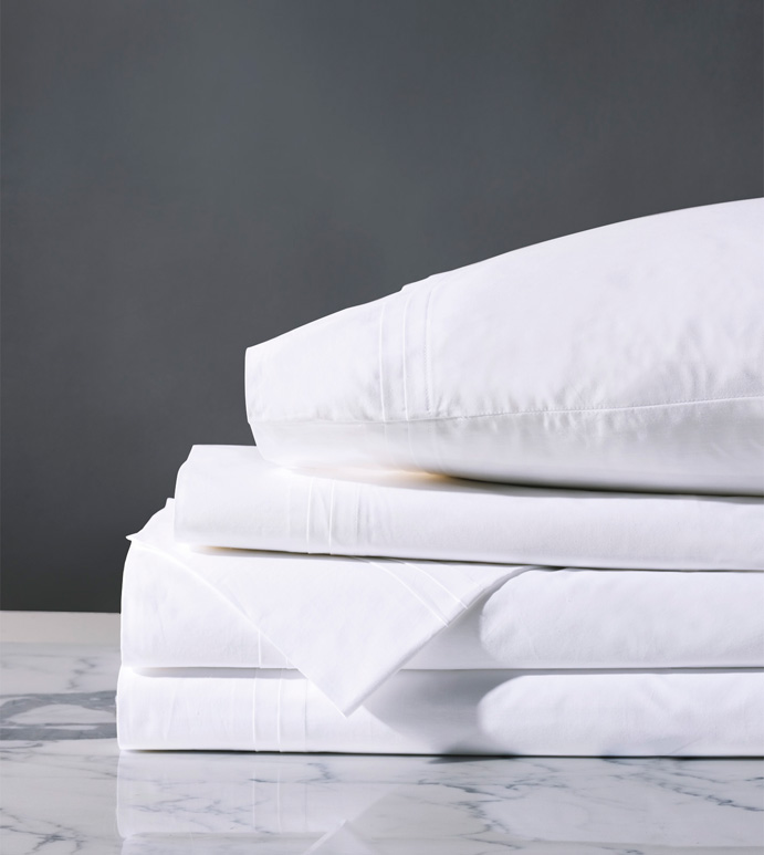 Vail Percale Sheet Set In White