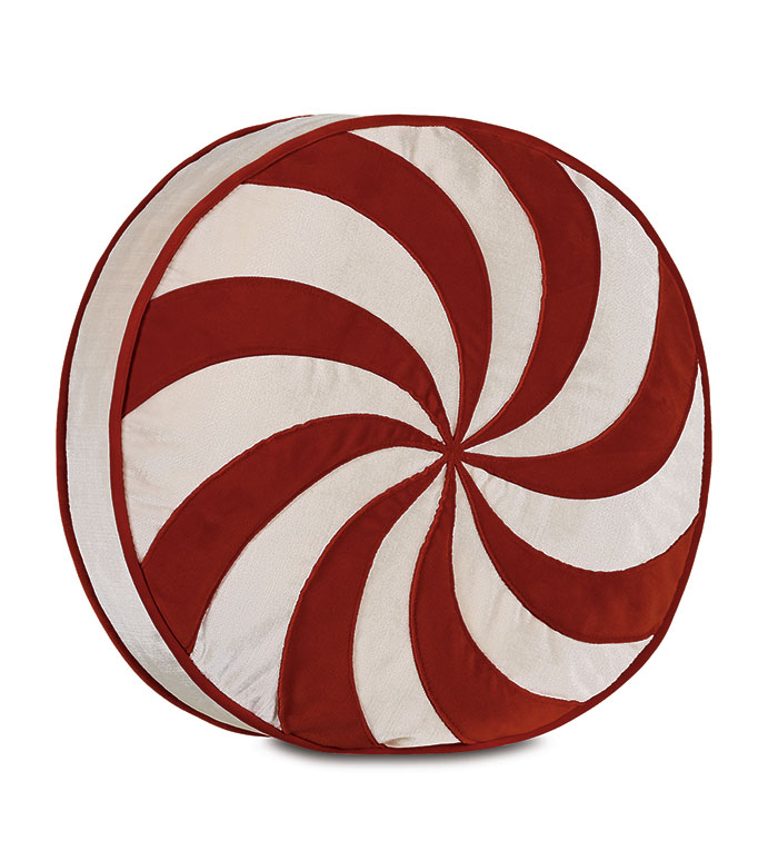 Tannenbaum Swirl Tambourine Decorative Pillow In Rust