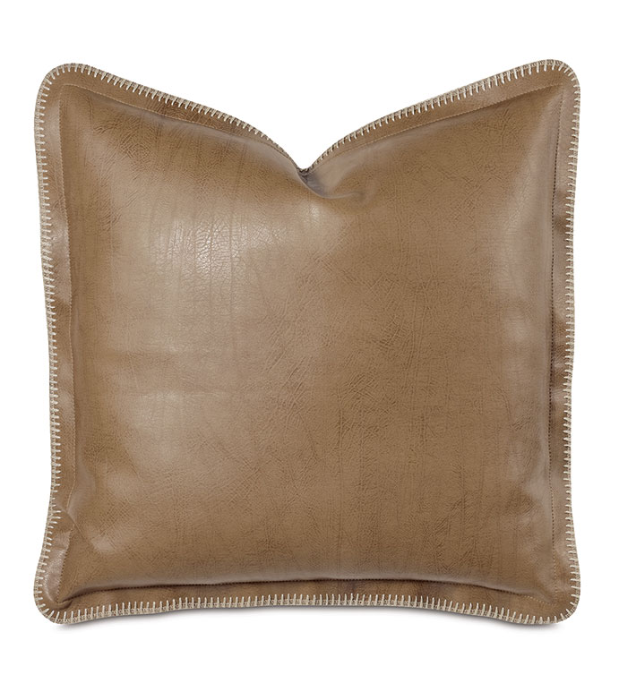 Lodge Faux Leather Decorative Pillow