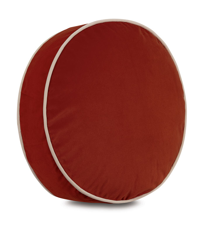 Uma Tambourine Decorative Pillow in Rust