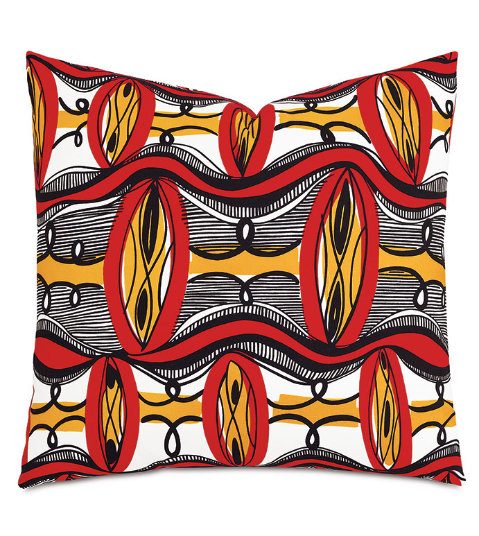 Akito Faux Ankara Decorative Pillow