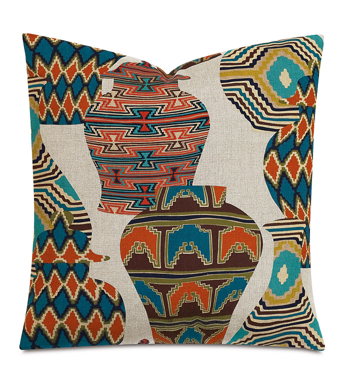 Hopi Faux Ankara Decorative Pillow