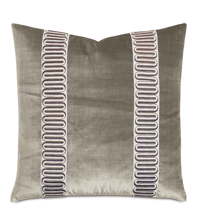 Velda Embroidered Border Decorative Pillow