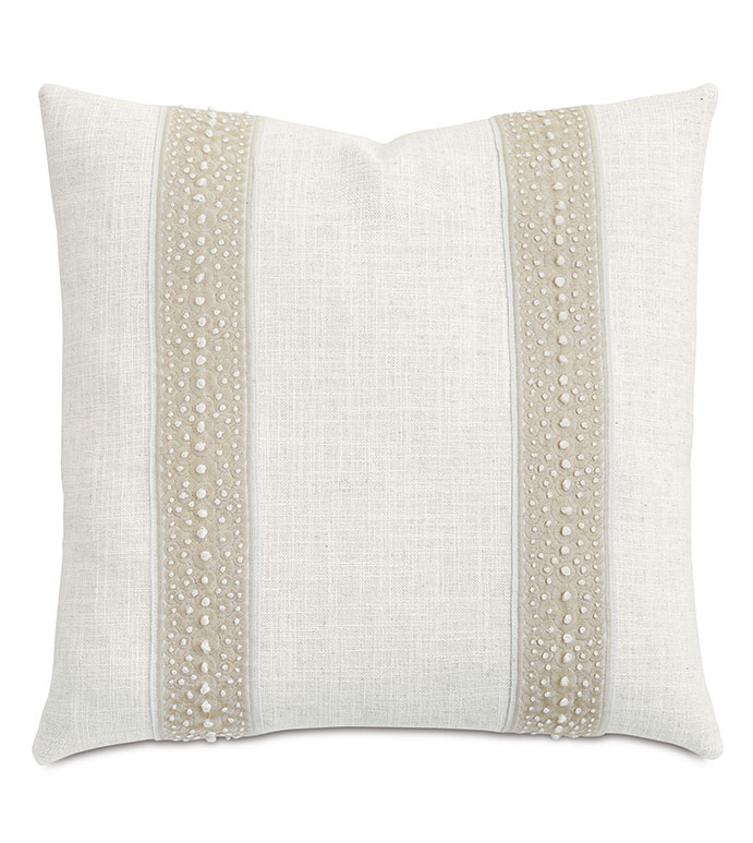 DAINTY EMBROIDERED BORDER DECORATIVE PILLOW