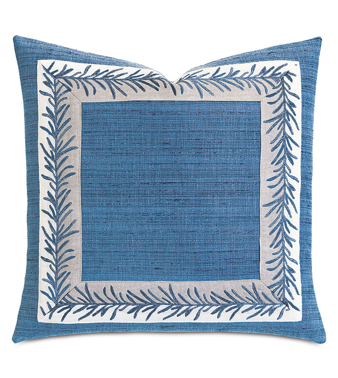 CHAUNCEY EMBROIDERED BORDER DECORATIVE PILLOW
