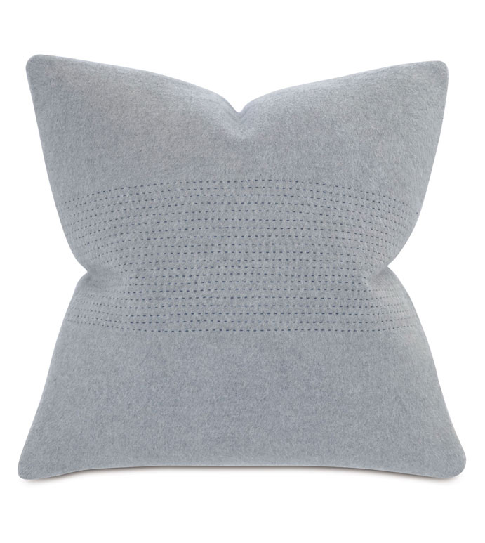 Brera Horizontal Tailor Tacks Decorative Pillow In Gray