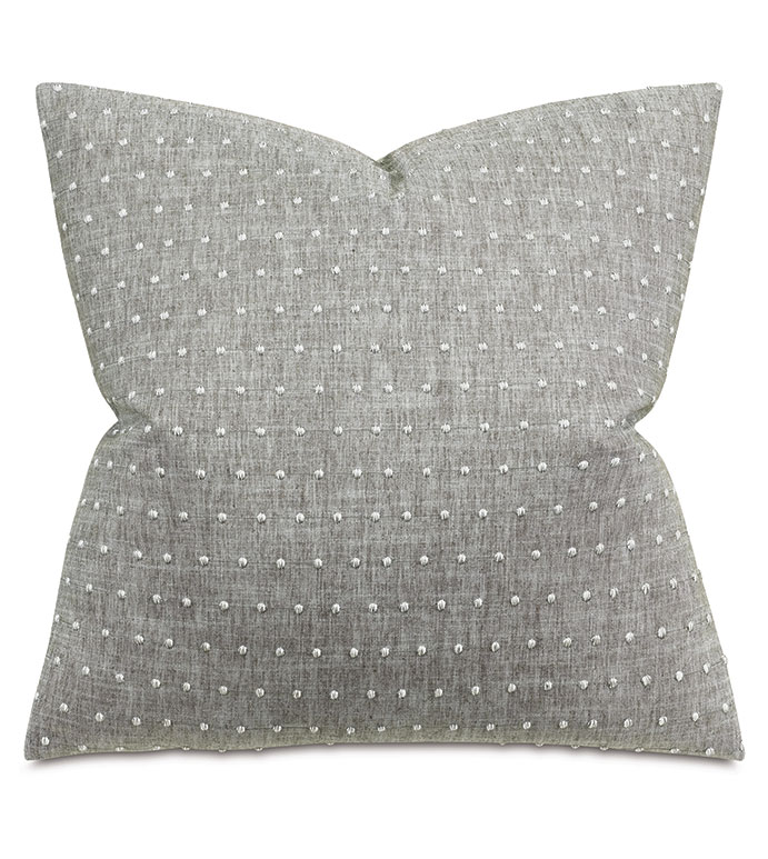 CLEARVIEW DOTTED DECORATIVE PILLOW IN GRAY