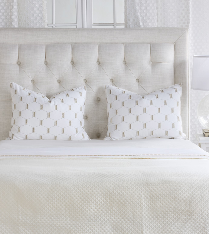 Filmore Embroidered Standard Sham In Ivory