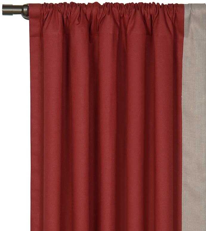 Fullerton Red Curtain Panel Left