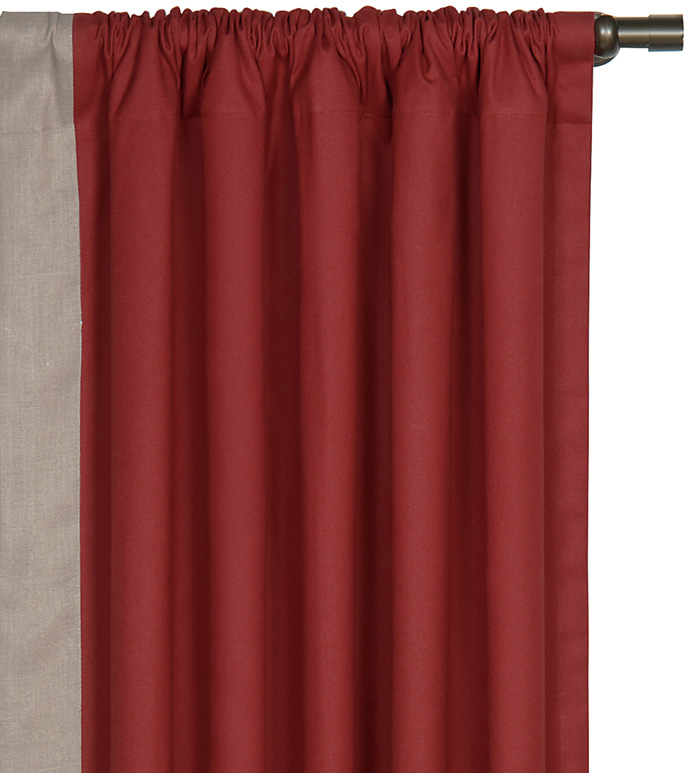 Fullerton Red Curtain Panel Right