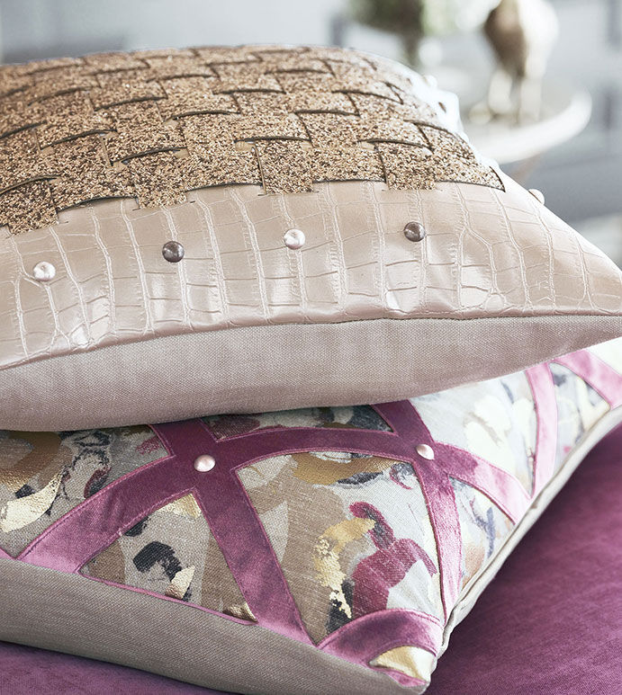 Valentina Velvet Lattice Decorative Pillow