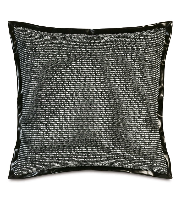 Zelda Leather Flange Decorative Pillow